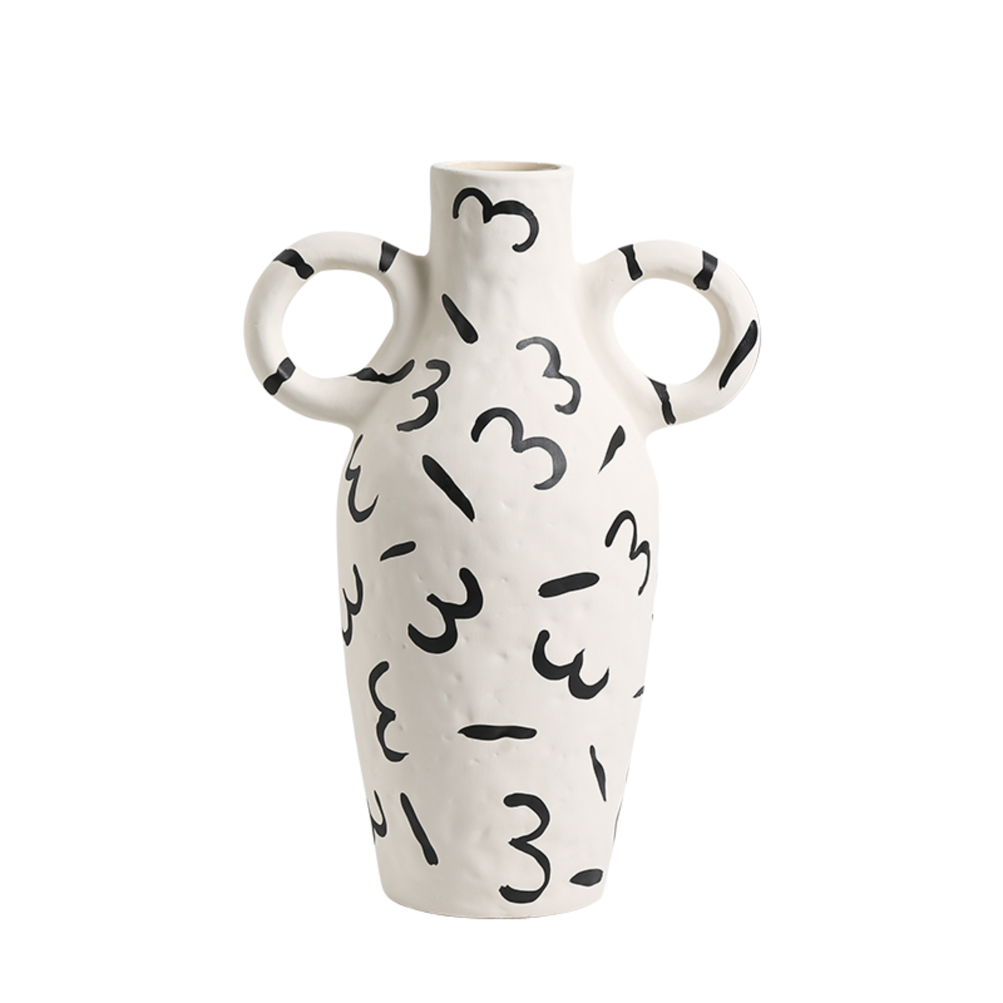 Zebra Amphora Vase